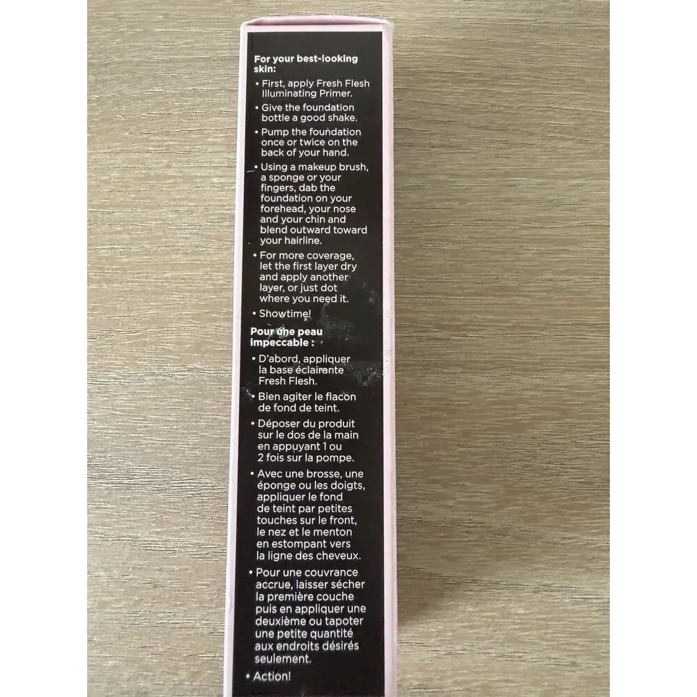 Flesh Pure Flesh Liquid Foundation 04 Sugar Warm Peach 1oz New Open Box